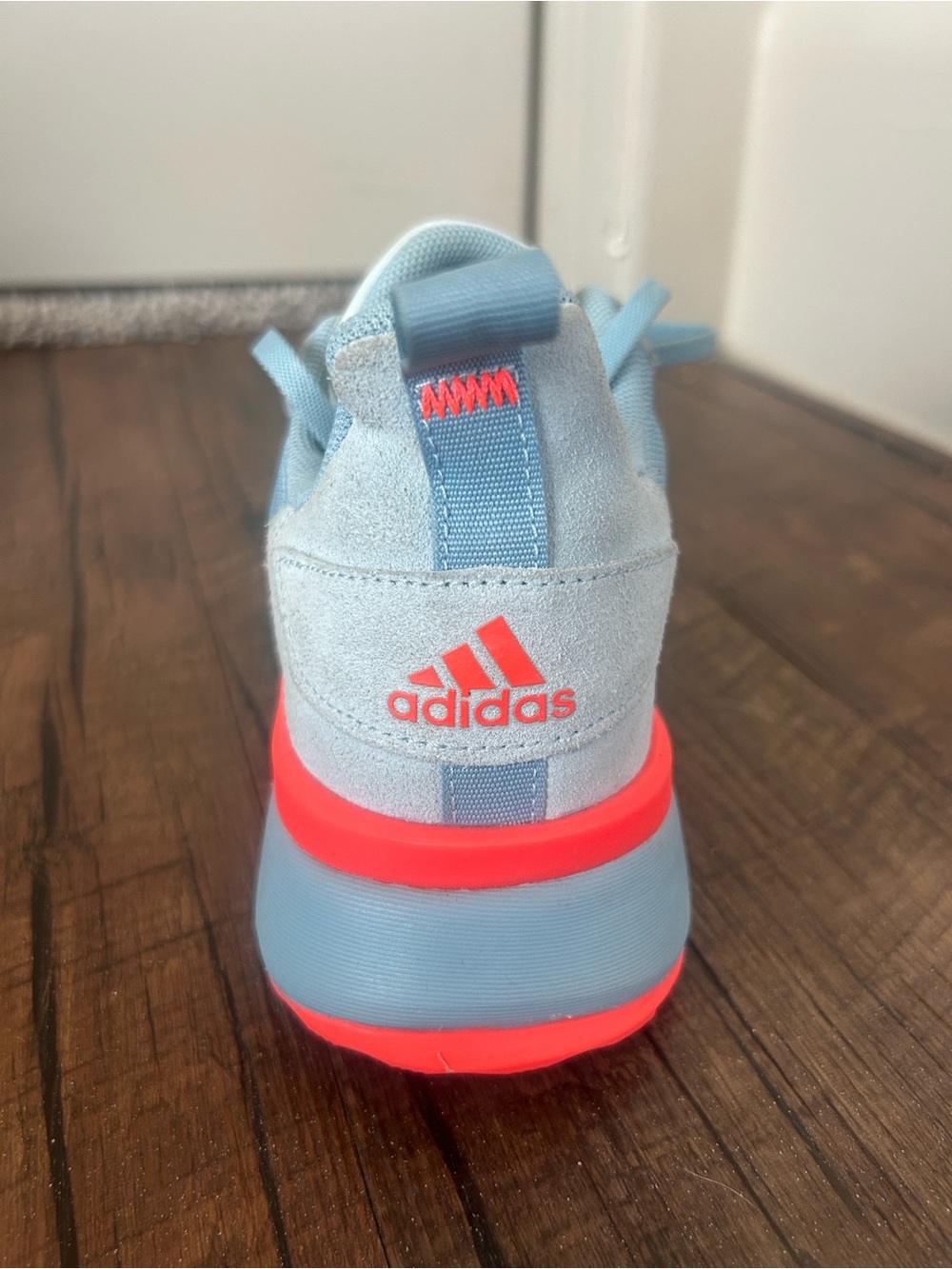 adidas womens Light Blue and orange Sneakers - Picture 7 of 14